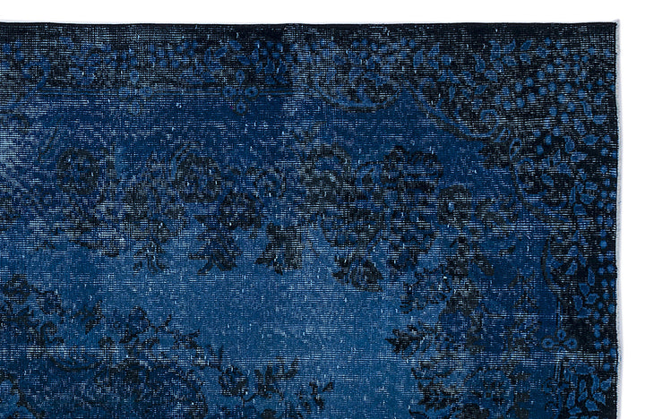 Athens 8525 Navy Blue Tumbled Wool Hand Woven Carpet 174 x 300