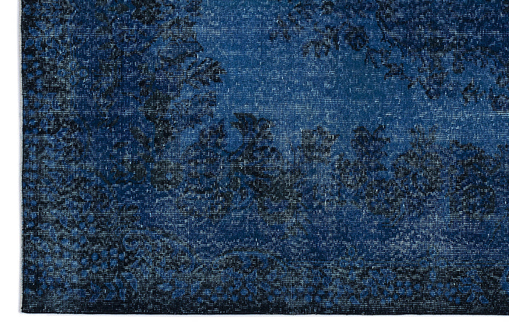 Athens 8525 Navy Blue Tumbled Wool Hand Woven Carpet 174 x 300