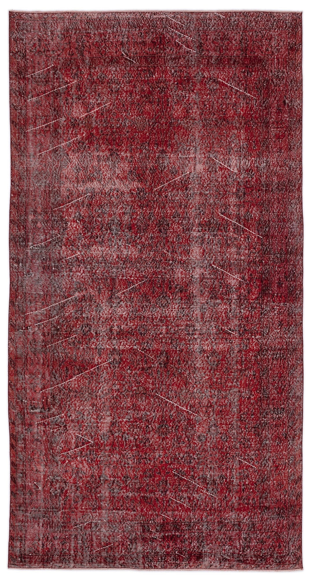 Athens Red Tumbled Wool Hand Woven Carpet 167 x 308