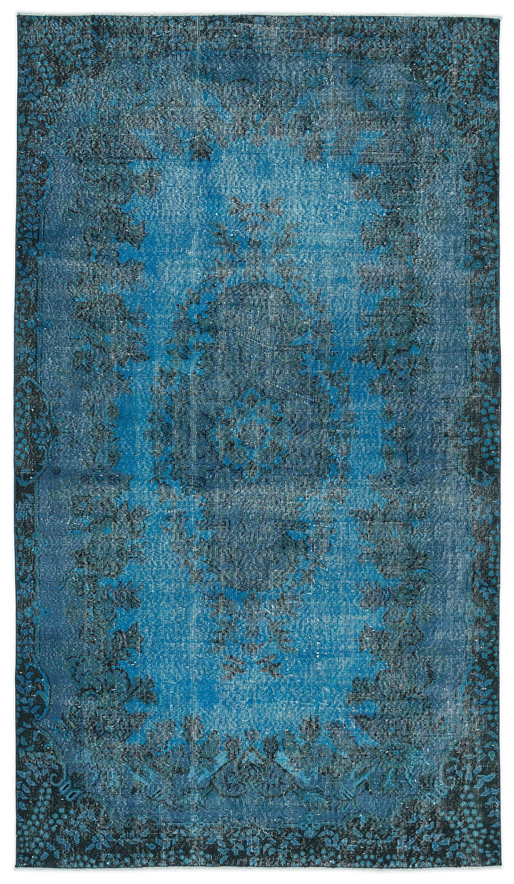 Athens Turquoise Tumbled Wool Hand Woven Carpet 164 x 291