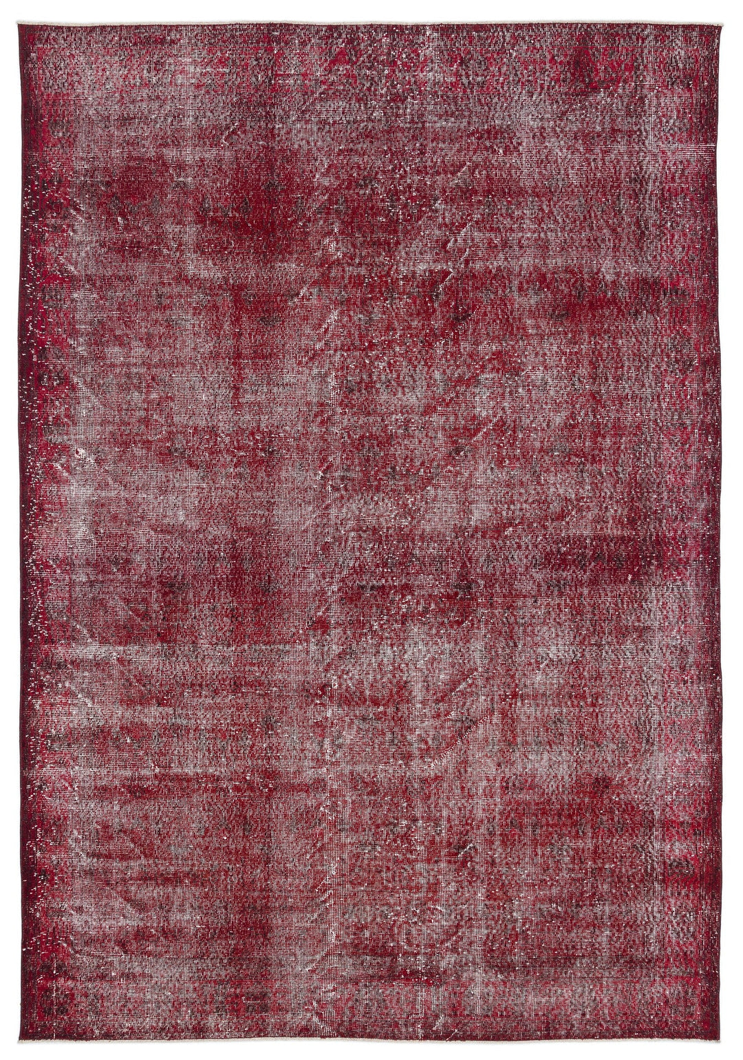 Athens Red Tumbled Wool Hand Woven Carpet 215 x 303