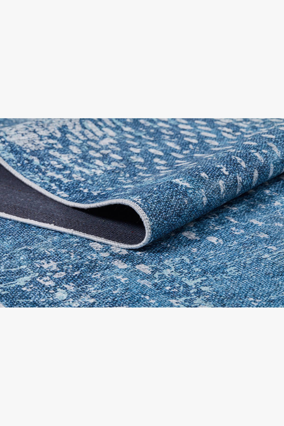 Modern Blue Machine-Washable Rug ARH1213