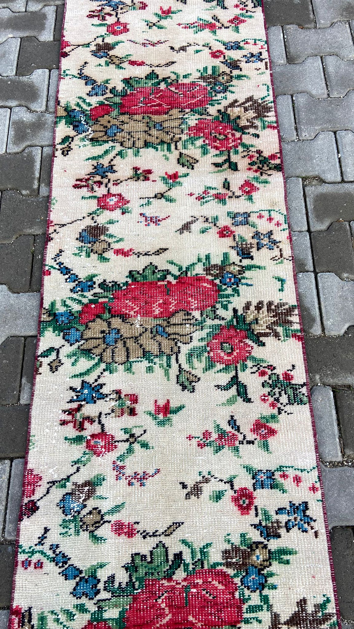 Red Vintage Handmade Turkish Runner