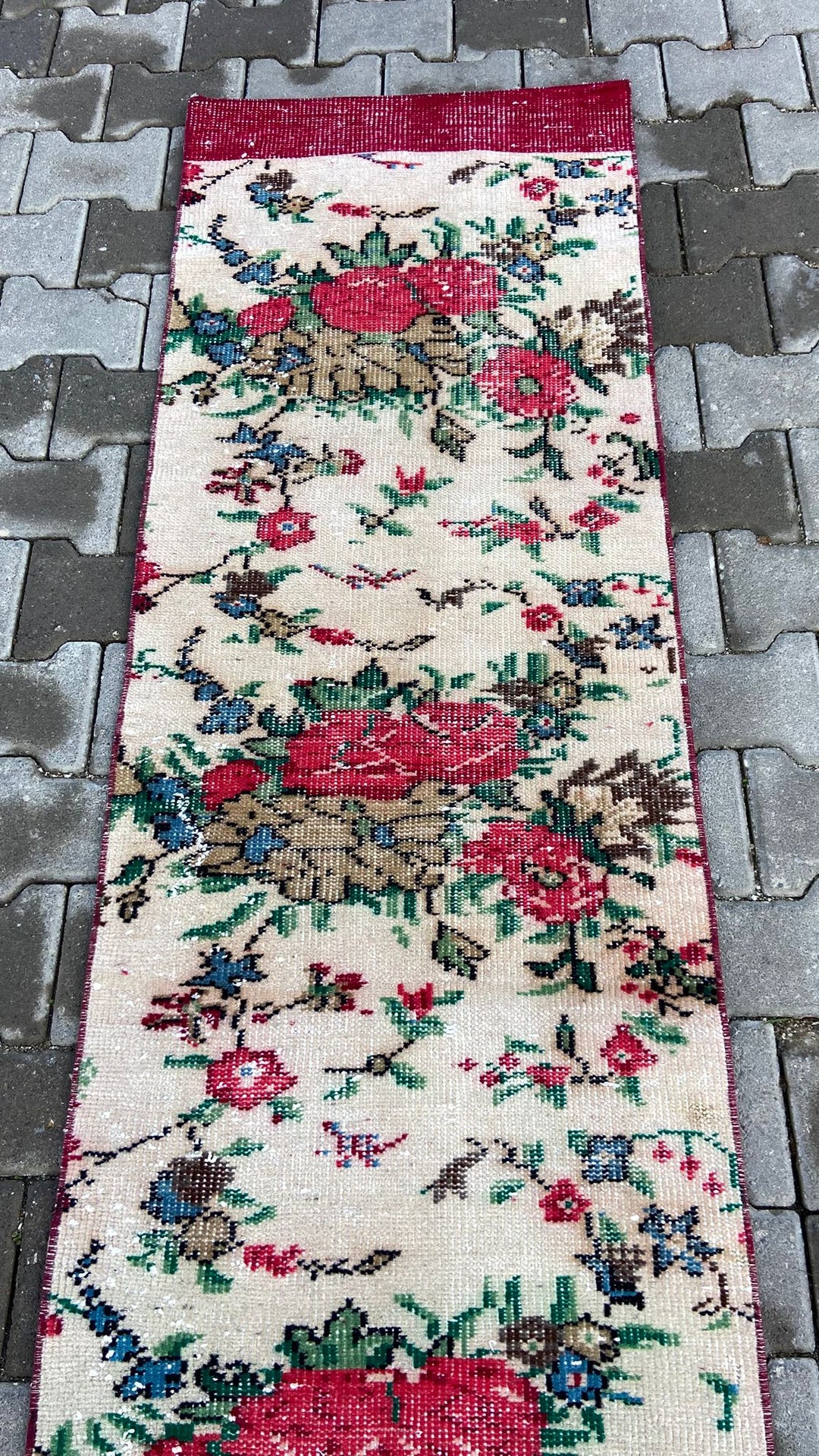 Red Vintage Handmade Turkish Runner