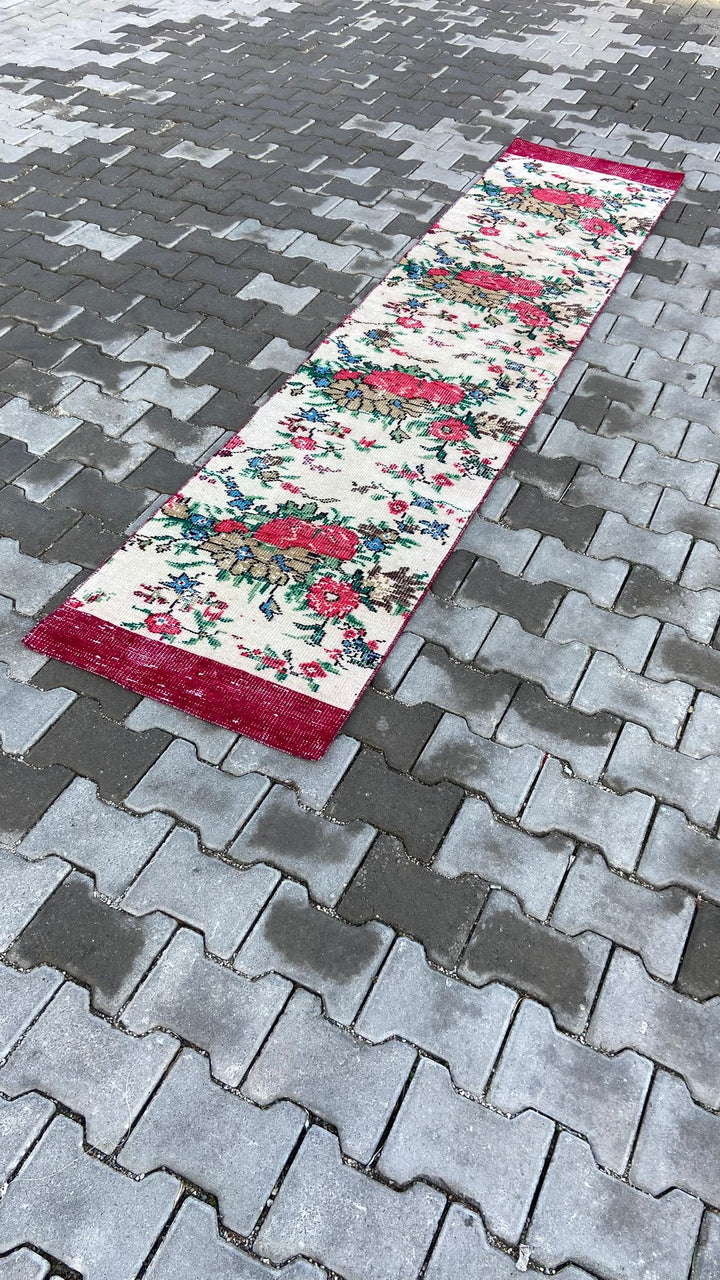 Red Vintage Handmade Turkish Runner