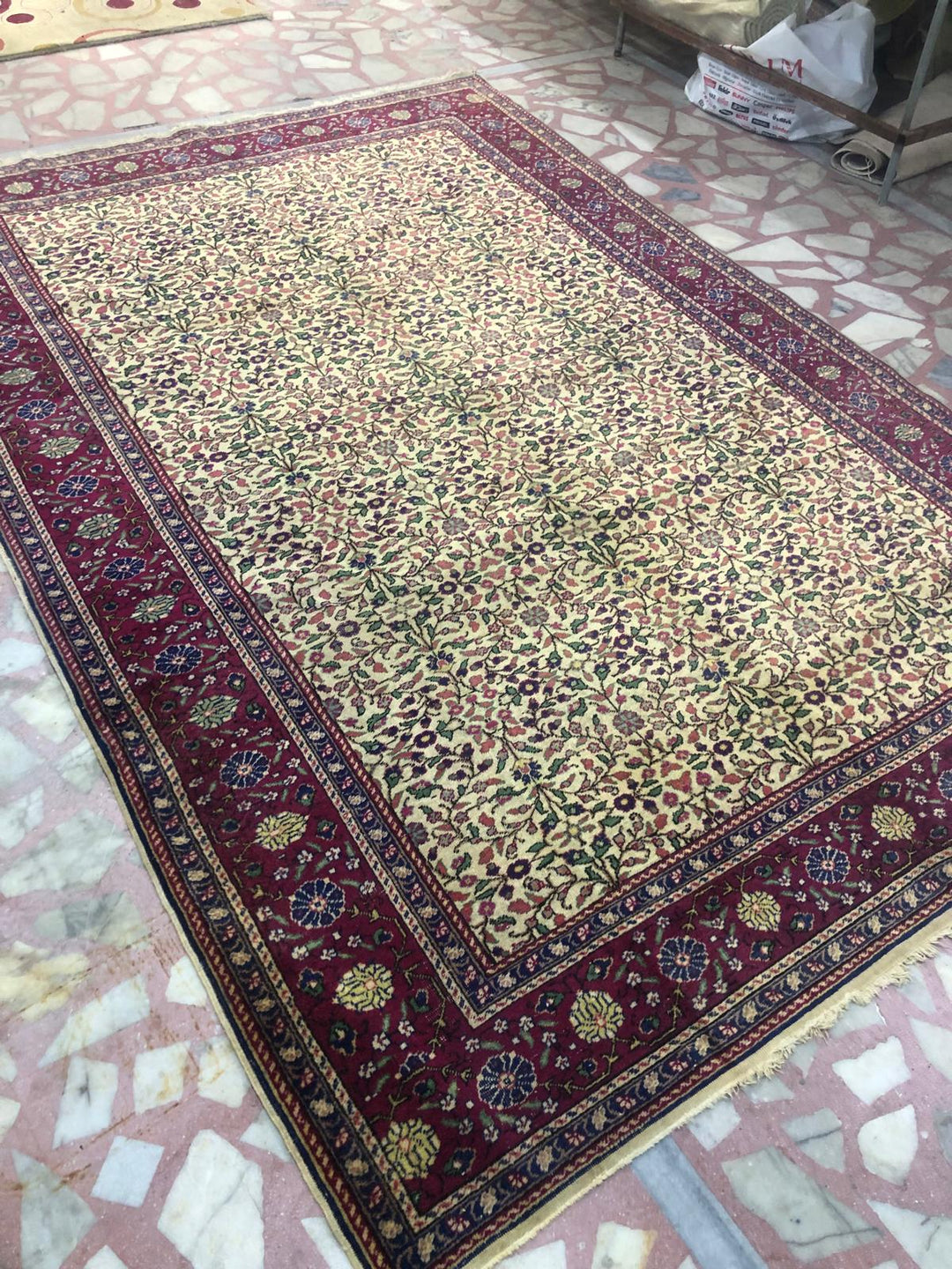 Cherry Beige Anatolian Bunyan Handmade Carpet