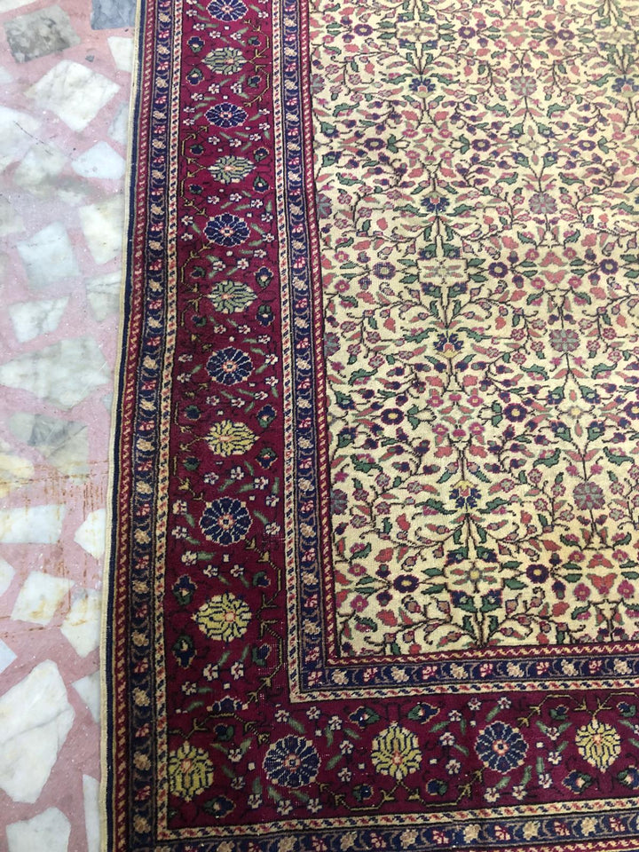 Cherry Beige Anatolian Bunyan Handmade Carpet