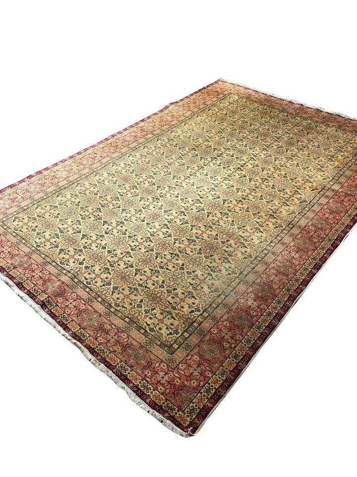 Antique Handwoven Armenian Wedge Star Kilim Rug (6.56 ft. X 9.84 ft.) (200 cm x 300 cm) - Historical Armenian Carpet