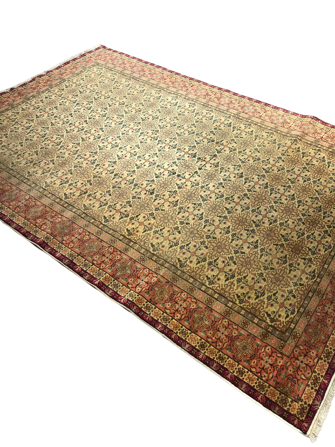 Antique Handwoven Armenian Wedge Star Kilim Rug (6.56 ft. X 9.84 ft.) (200 cm x 300 cm) - Historical Armenian Carpet