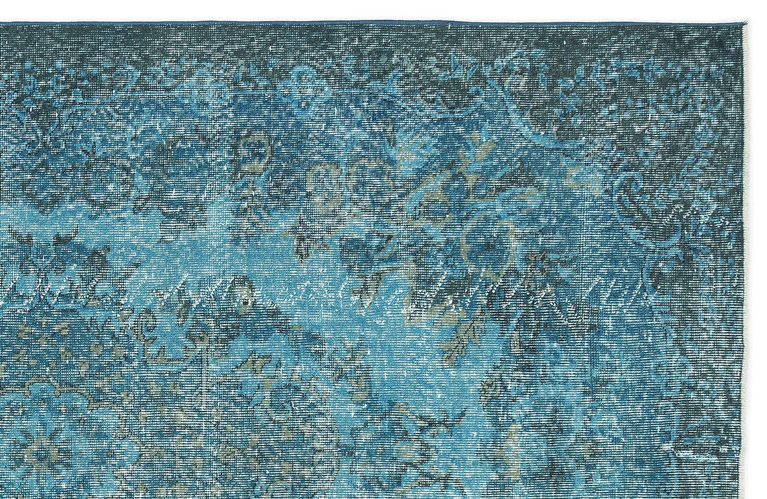 Athens 10977 Turquoise Tumbled Wool Hand Woven Carpet 169 x 285