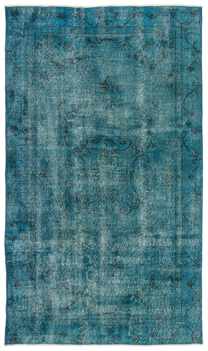 Athens 12601 Turquoise Tumbled Wool Hand Woven Carpet 158 x 263