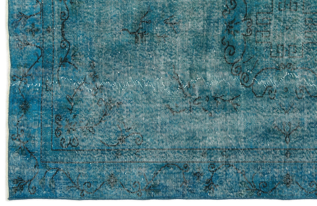 Athens 12601 Turquoise Tumbled Wool Hand Woven Carpet 158 x 263