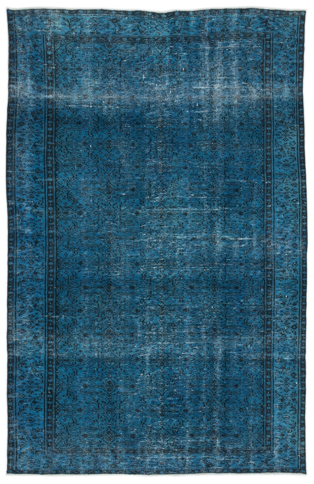 Athens 13133 Blue Tumbled Wool Hand Woven Carpet 172 x 262
