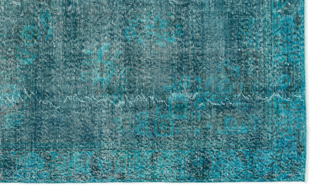 Athens 13244 Turquoise Tumbled Wool Hand Woven Carpet 164 x 276