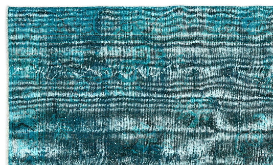 Athens 13244 Turquoise Tumbled Wool Hand Woven Carpet 164 x 276