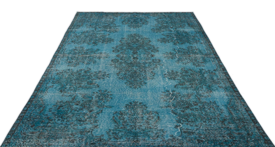 Athens 14281 Turquoise Tumbled Wool Hand Woven Carpet 183 x 297