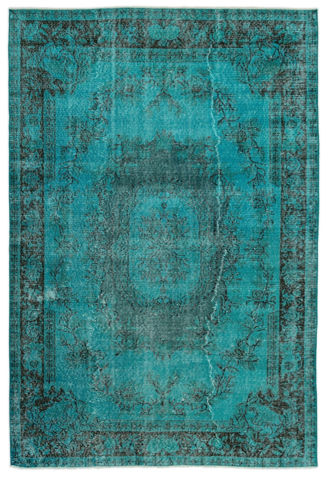 Athens 14983 Turquoise Tumbled Wool Hand Woven Carpet 178 x 265