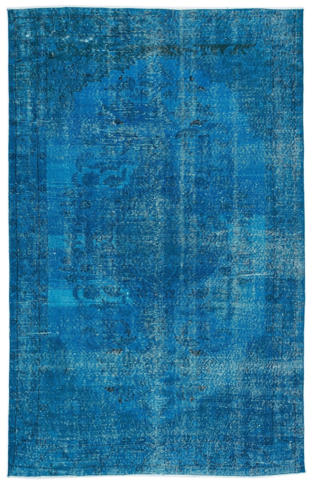 Athens 15558 Blue Tumbled Wool Hand Woven Carpet 168 x 265