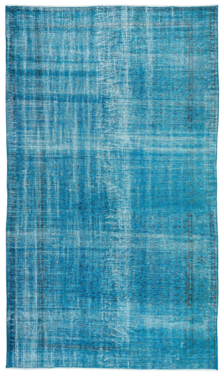 Athens 15640 Turquoise Tumbled Wool Hand Woven Carpet 163 x 282
