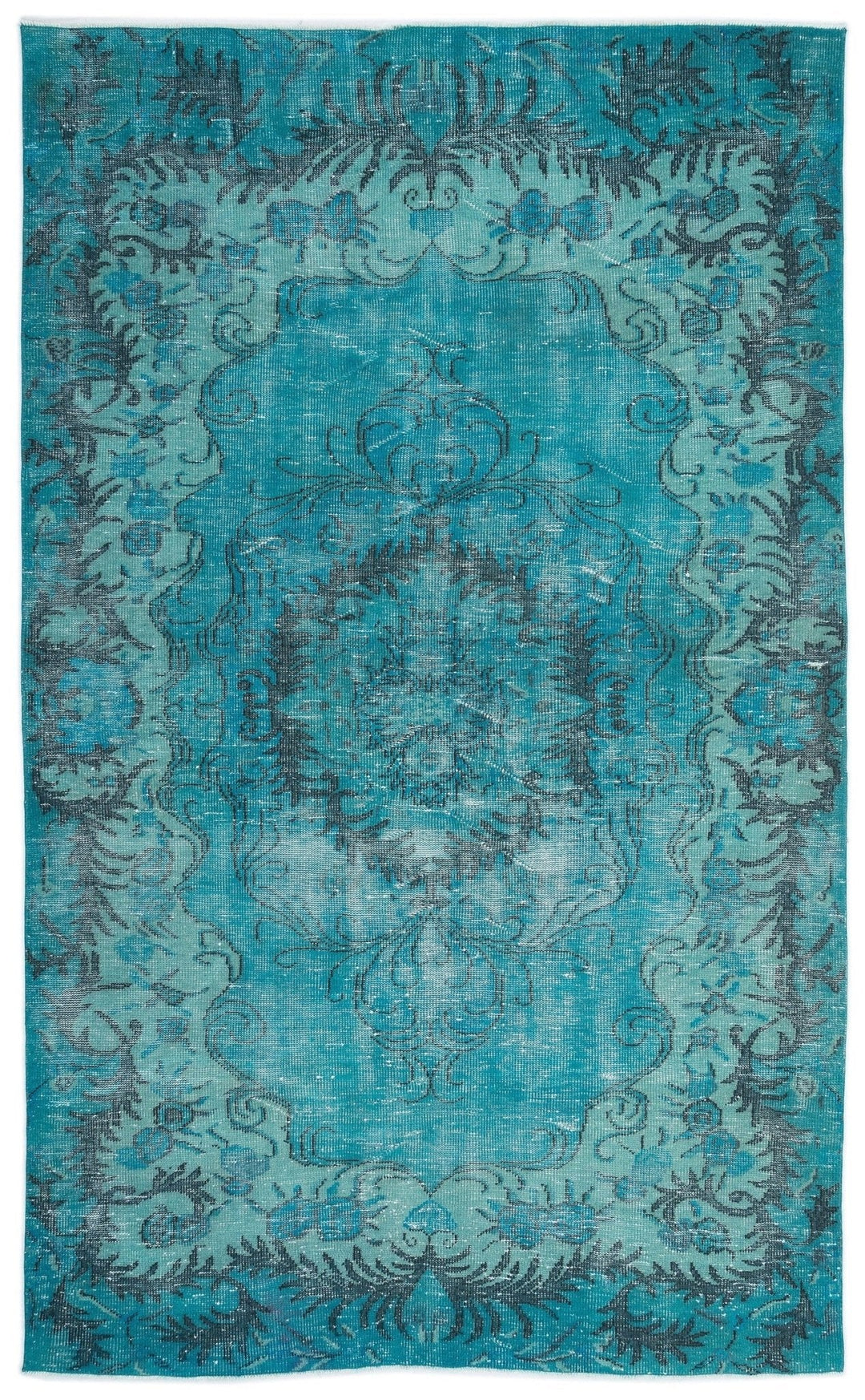 Athens 15875 Turquoise Tumbled Wool Hand Woven Carpet 180 x 293