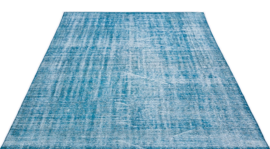 Athens 15930 Turquoise Tumbled Wool Hand Woven Carpet 162 x 258