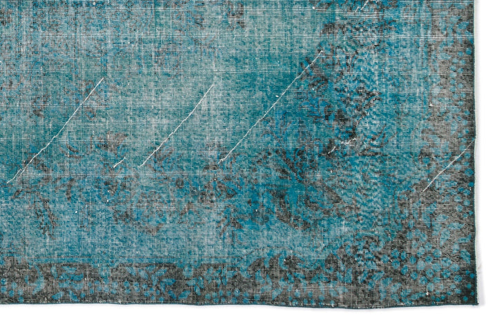 Athens 16739 Turquoise Tumbled Wool Hand Woven Rug 187 x 285