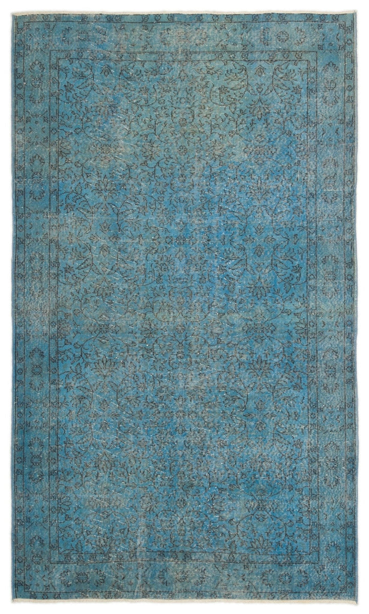 Athens 16979 Turquoise Tumbled Wool Hand Woven Carpet 164 x 280
