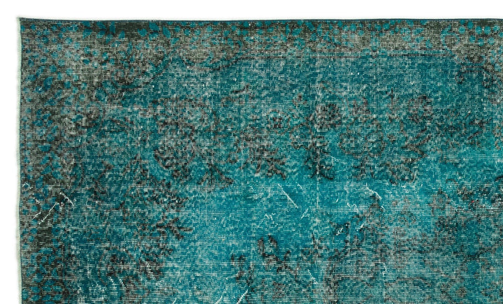 Athens 17495 Turquoise Tumbled Wool Hand Woven Carpet 168 x 281