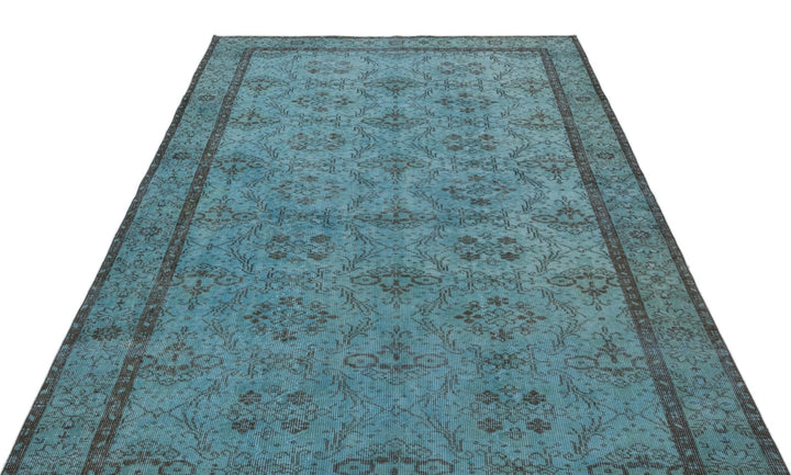 Athens 18686 Turquoise Tumbled Wool Hand Woven Carpet 170 x 292