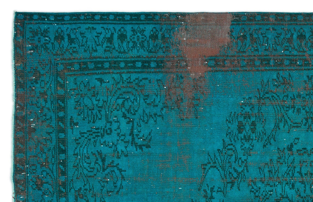 Athens 18754 Turquoise Tumbled Wool Hand Woven Carpet 175 x 282