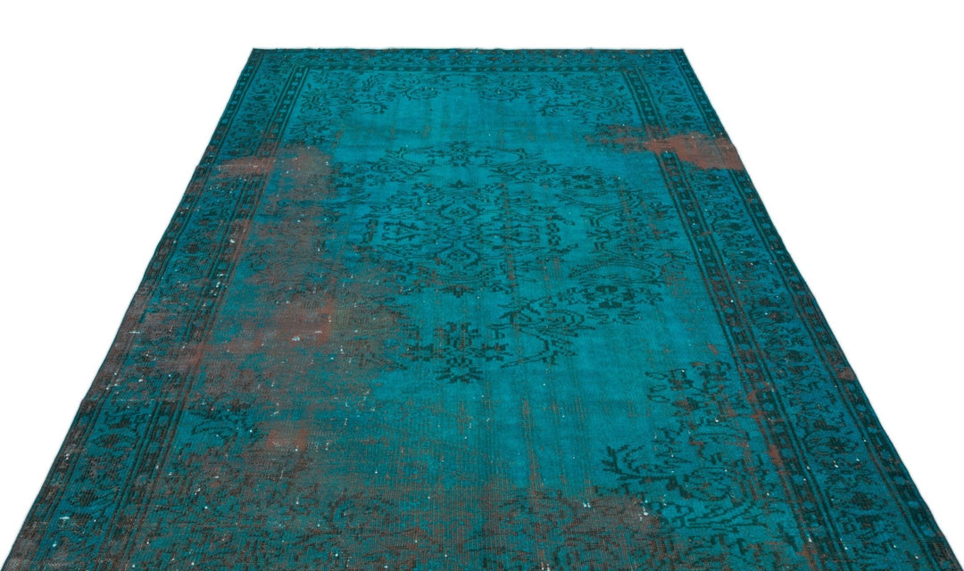 Athens 18754 Turquoise Tumbled Wool Hand Woven Carpet 175 x 282
