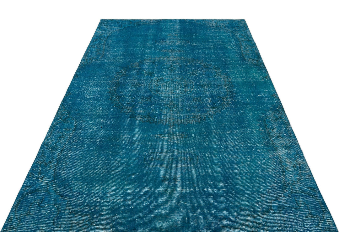Athens 18992 Turquoise Tumbled Wool Hand Woven Carpet 154 x 261