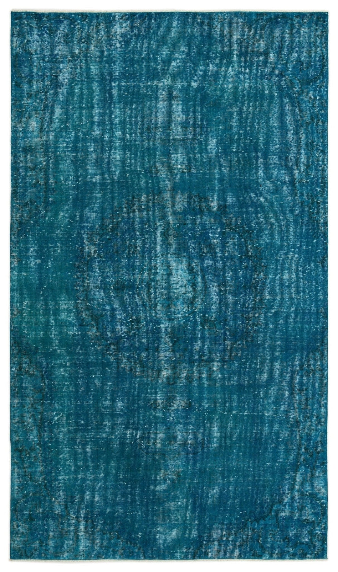 Athens 18992 Turquoise Tumbled Wool Hand Woven Carpet 154 x 261