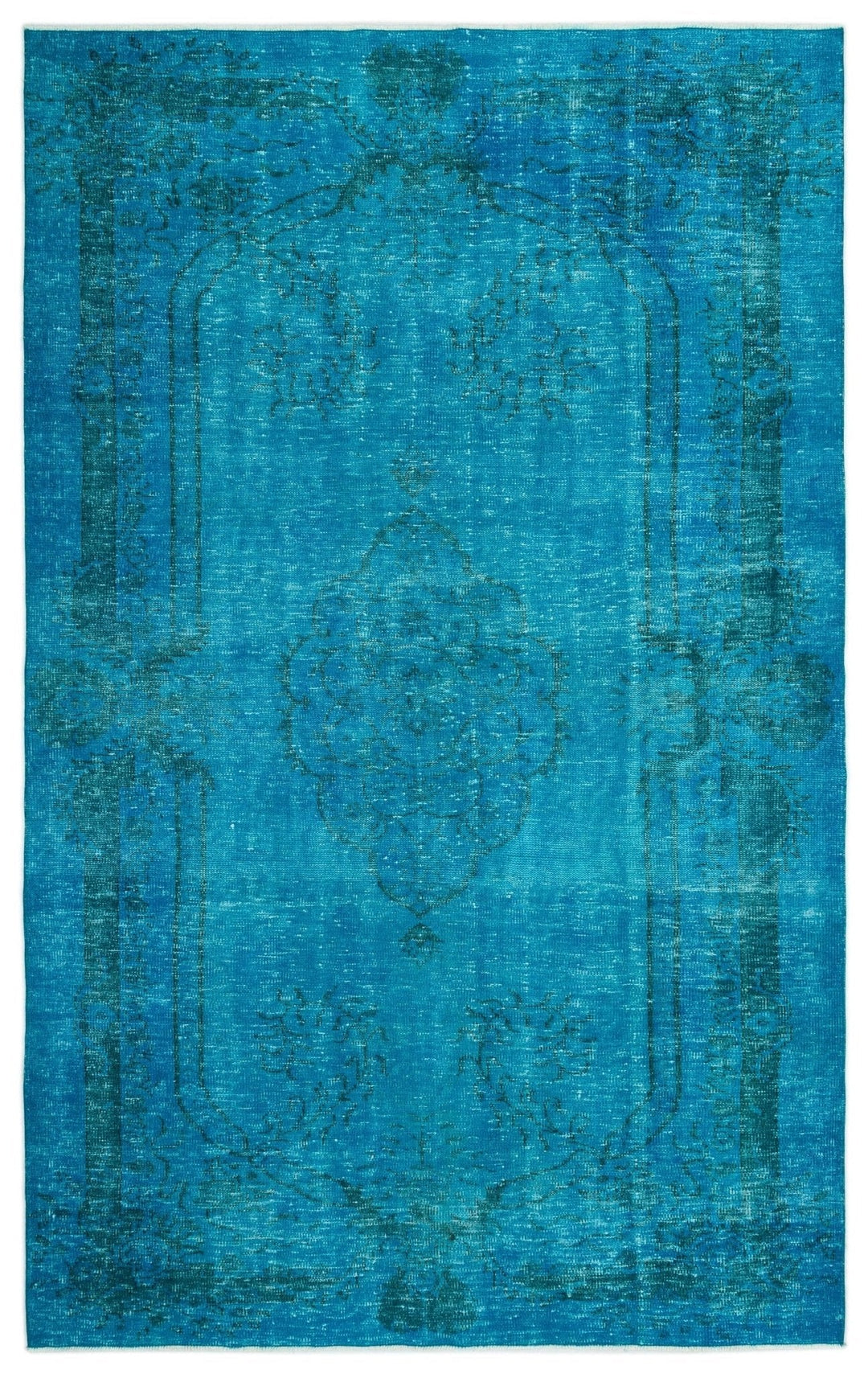 Athens 19412 Turquoise Tumbled Wool Hand Woven Rug 184 x 302
