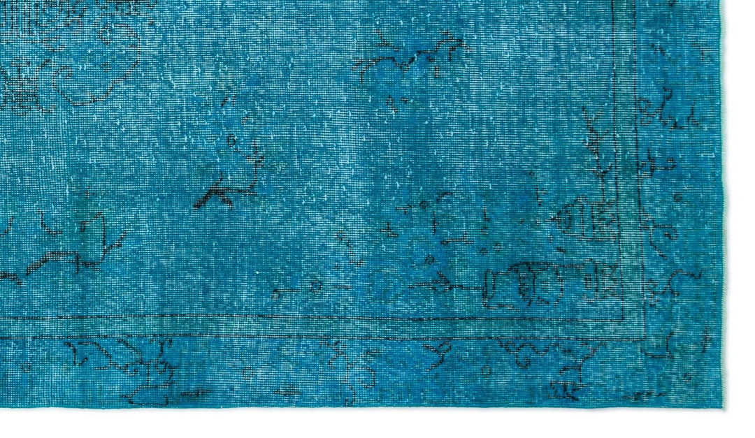 Athens 19658 Turquoise Tumbled Wool Hand Woven Carpet 163 x 278