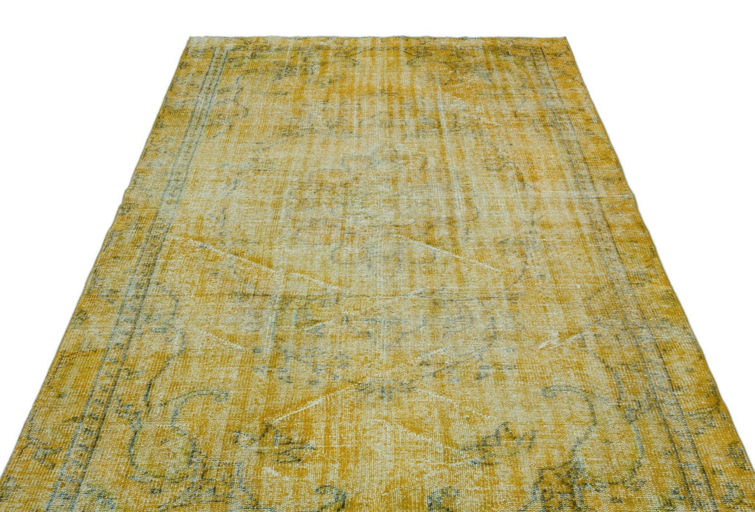 Athens 22803 Yellow Tumbled Wool Hand Woven Carpet 172 x 274