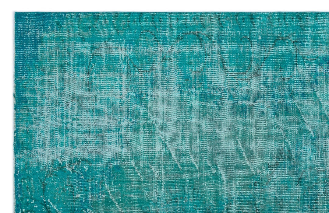 Athens 23912 Turquoise Tumbled Wool Hand Woven Carpet 168 x 272