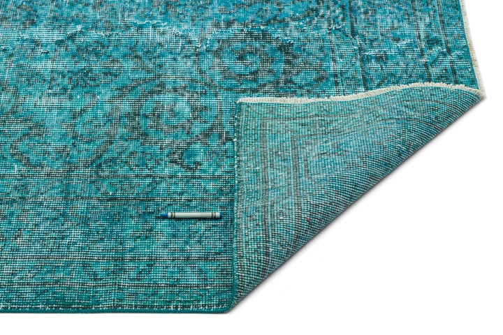 Athens 24349 Turquoise Tumbled Wool Hand Woven Carpet 164 x 273