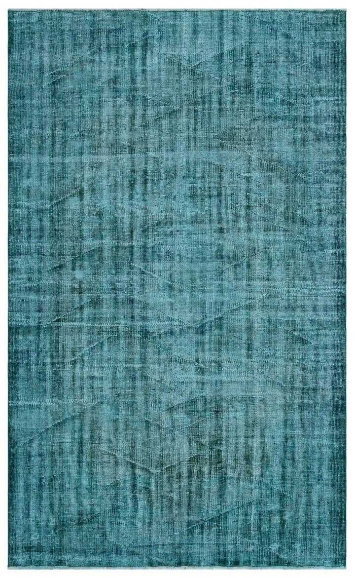 Athens 25827 Turquoise Tumbled Wool Hand Woven Rug 170 x 283
