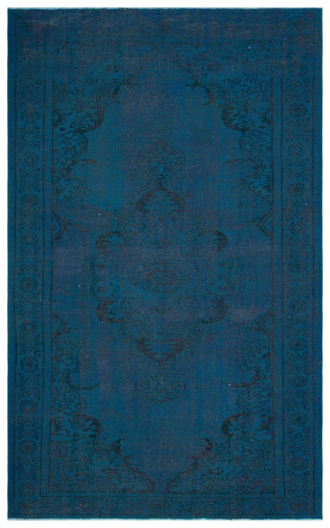 Athens 28054 Dark Blue Tumbled Wool Hand Woven Rug 172 x 278