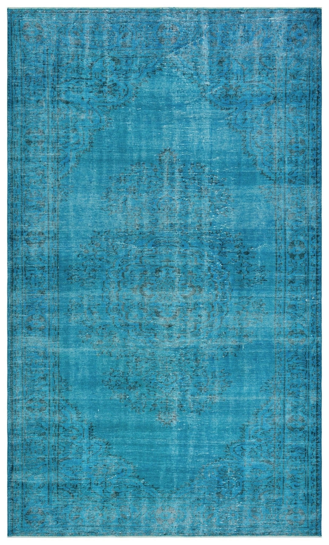 Athens 28509 Turquoise Tumbled Wool Hand Woven Carpet 185 x 313
