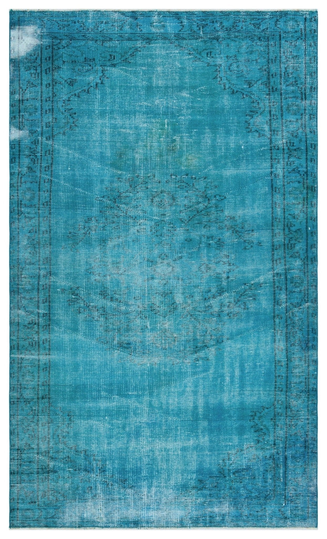 Athens 28599 Turquoise Tumbled Wool Hand Woven Rug 147 x 245