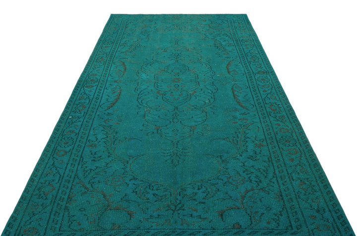 Athens 29034 Green Tumbled Wool Hand Woven Carpet 164 x 280