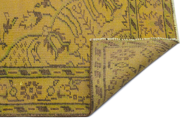 Athens 29953 Yellow Tumbled Wool Hand Woven Carpet 152 x 253