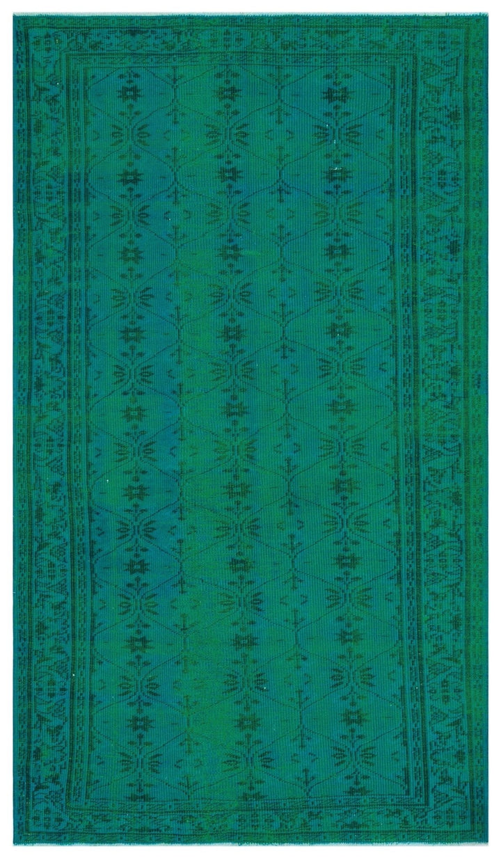 Athens 31036 Turquoise Tumbled Wool Hand Woven Carpet 154 x 261