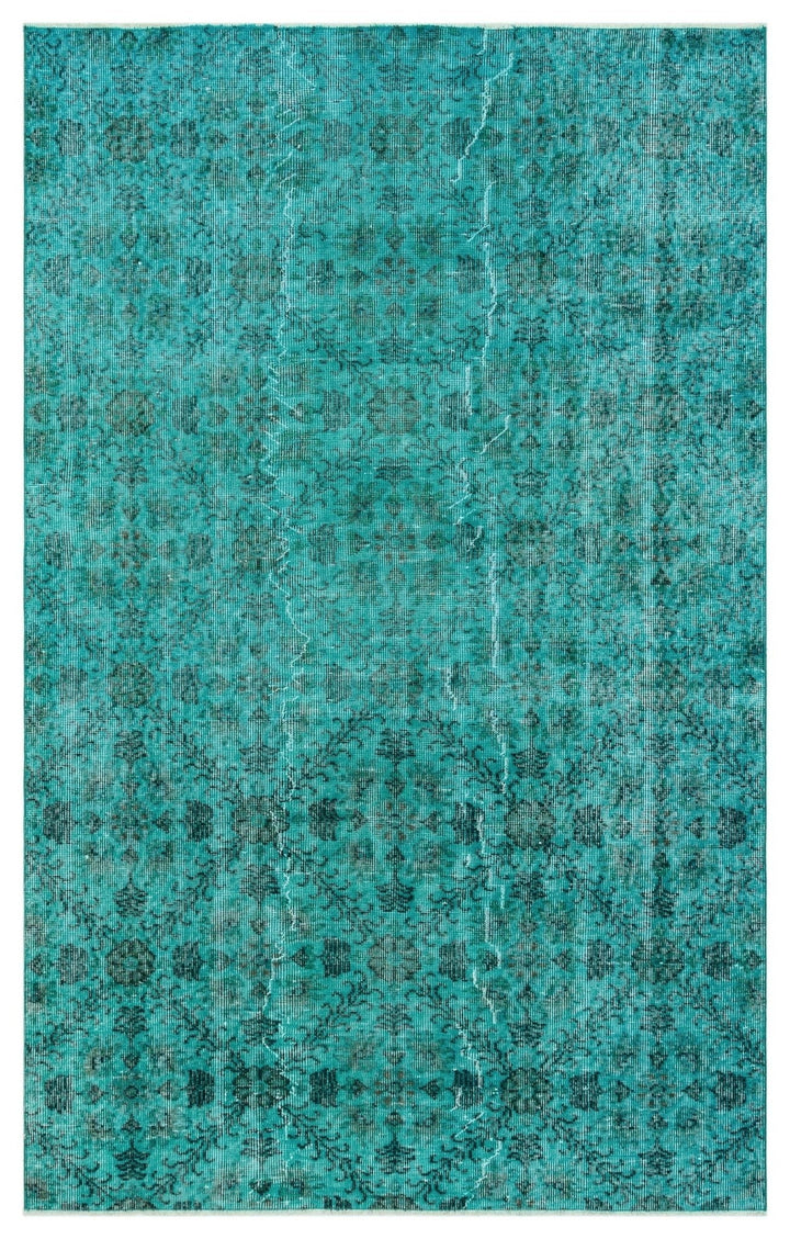 Athens 34555 Turquoise Tumbled Wool Hand Woven Rug 147 x 235