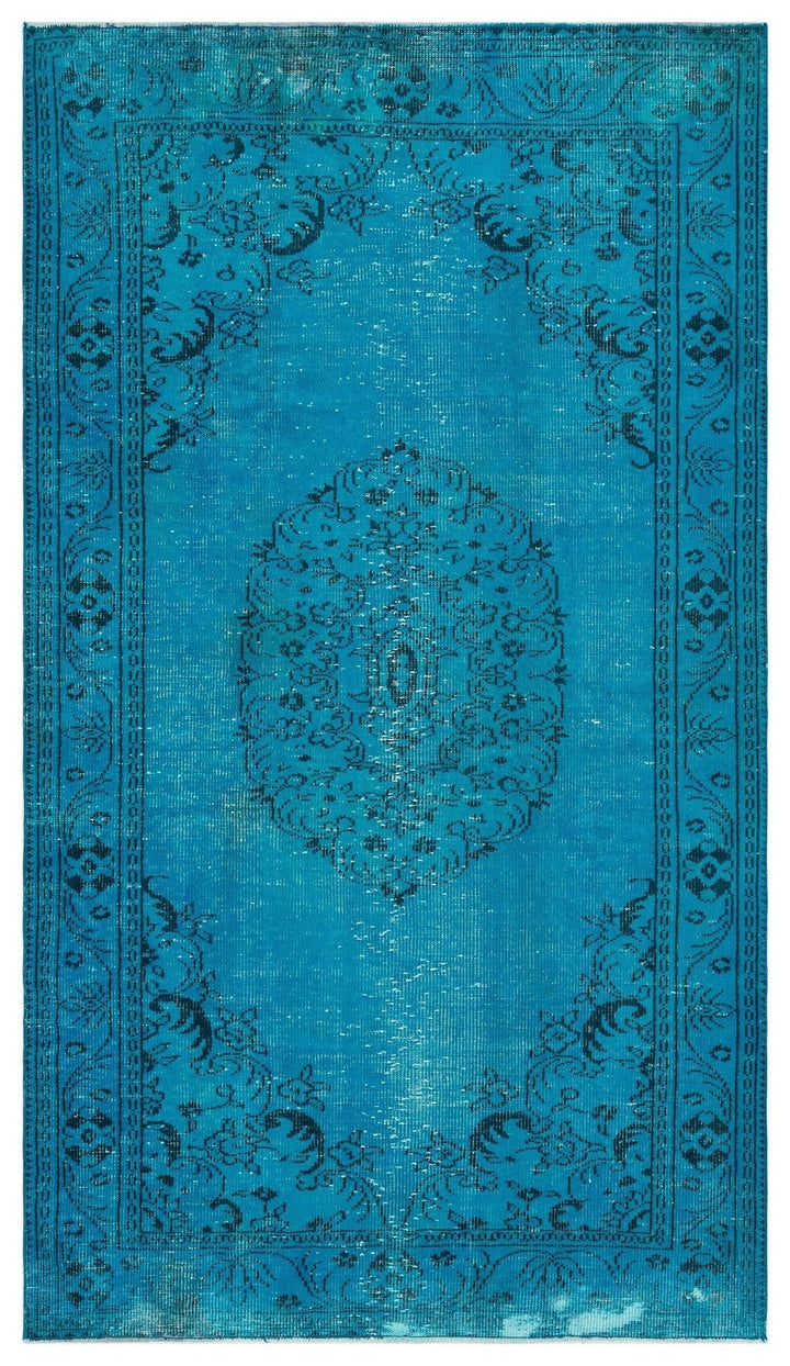 Athens 35955 Turquoise Tumbled Wool Hand Woven Rug 153 x 272