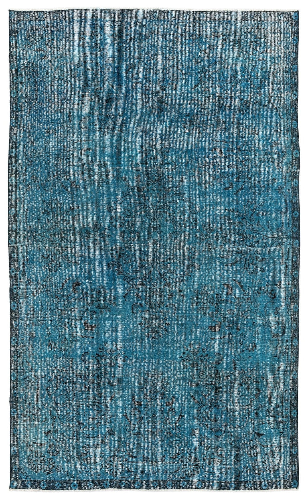 Athens 8033 Turquoise Tumbled Wool Hand Woven Rug 180 x 300
