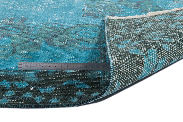 Athens 8034 Turquoise Tumbled Wool Hand Woven Rug 115 x 210