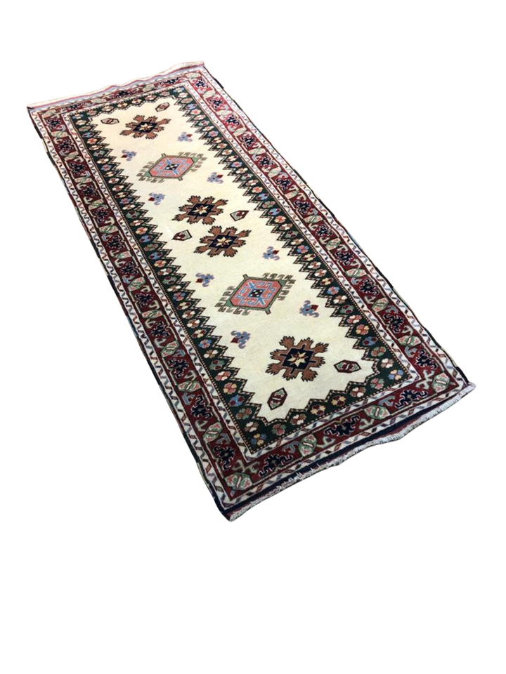 Antique Handwoven Turkish Kilim Runner Rug (2.62 ft. X 6.56 ft.) (80 cm x 200 cm) - 2X7 Vibrant Floral and Geometric Design